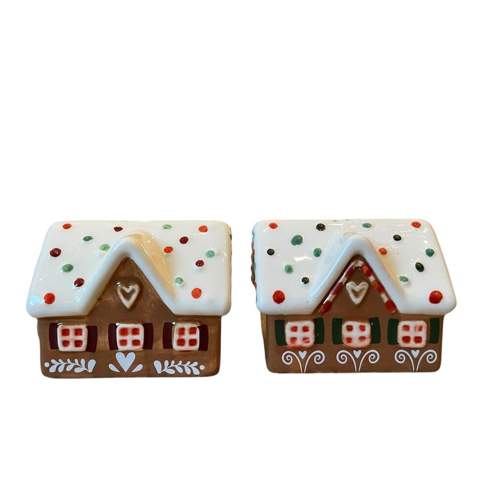 Gingerbread House Salt & Pepper Shakers Festive Christmas Holiday New